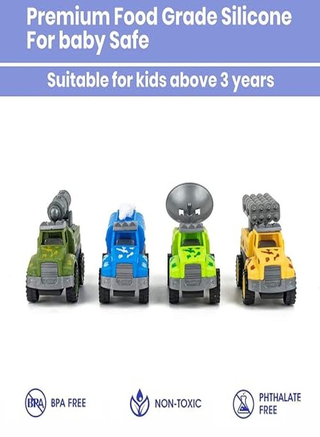 PASCOL Military Toy Truck,Combat Military Toy Truck Battle Military Truck Lancher Truck, Missile Launcher Truck and Rescue Vehicle. Best Fun Model Educational Return Gift (Pack of 4) - Image 4